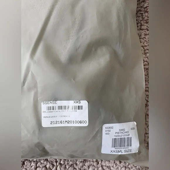 Essentials Men's KNIT PULLOVER Pistachio Hoodie Sweater - Picture 8 of 9